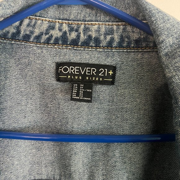 Forever 21 Distressed Jean Jacket - Picture 2 of 6